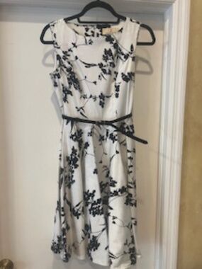 Grace Karin Black and White Floral Midi Dress